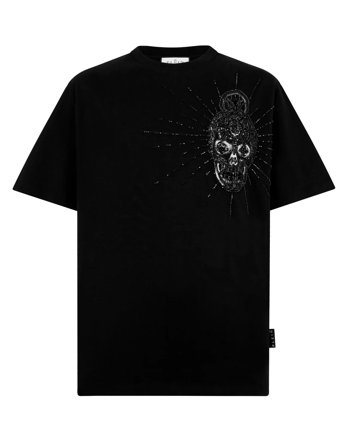 Round Neck T-Shirt Skull Stones, цвет: Черный