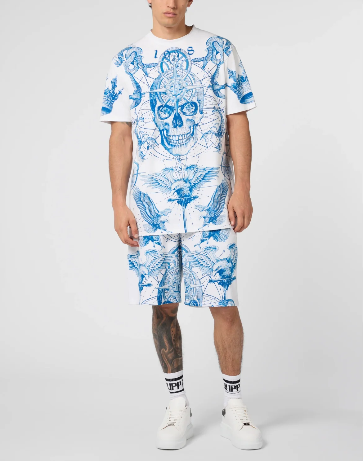 Round Neck T-Shirt Tattoo, цвет: Бежевый