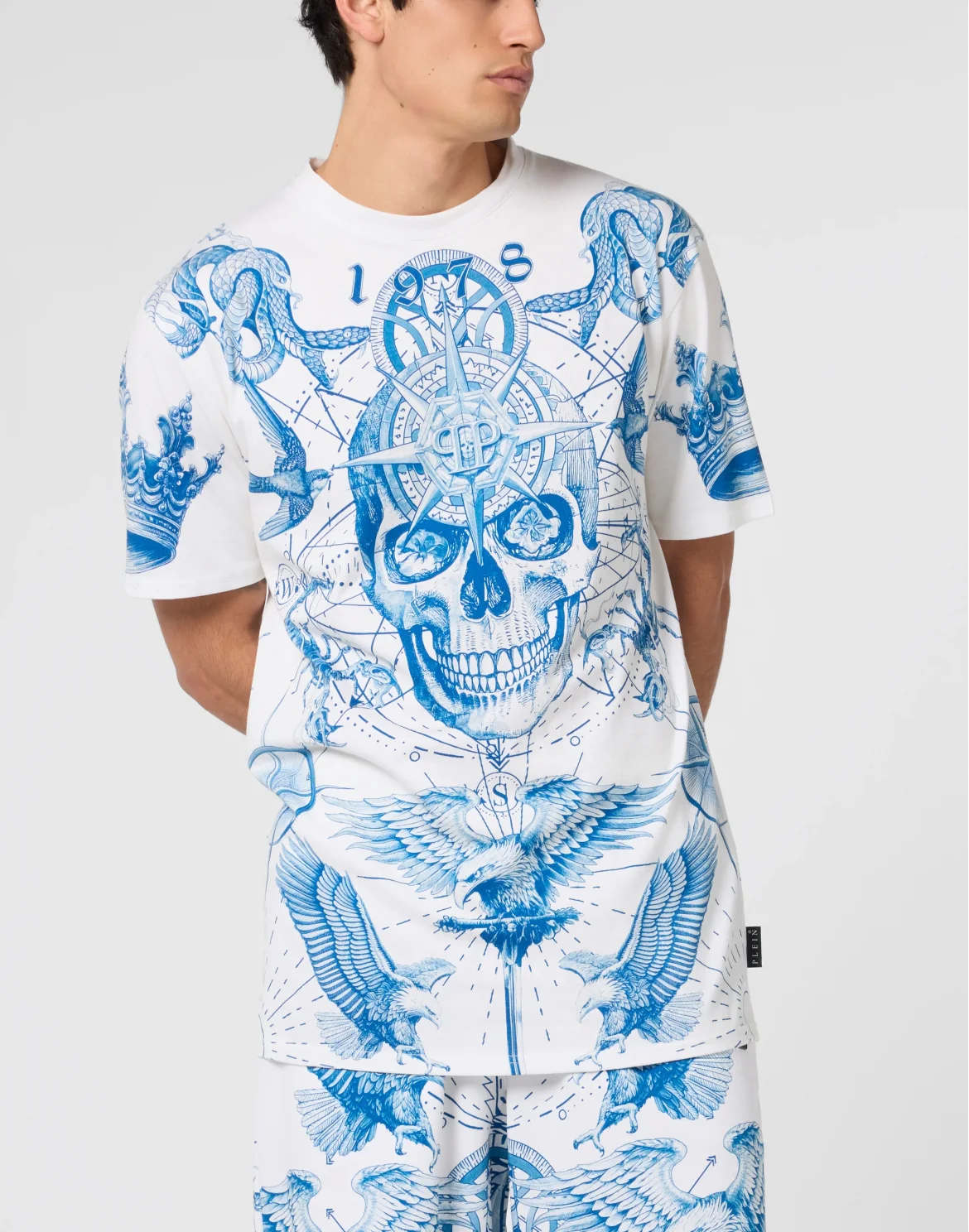 Round Neck T-Shirt Tattoo, цвет: Бежевый