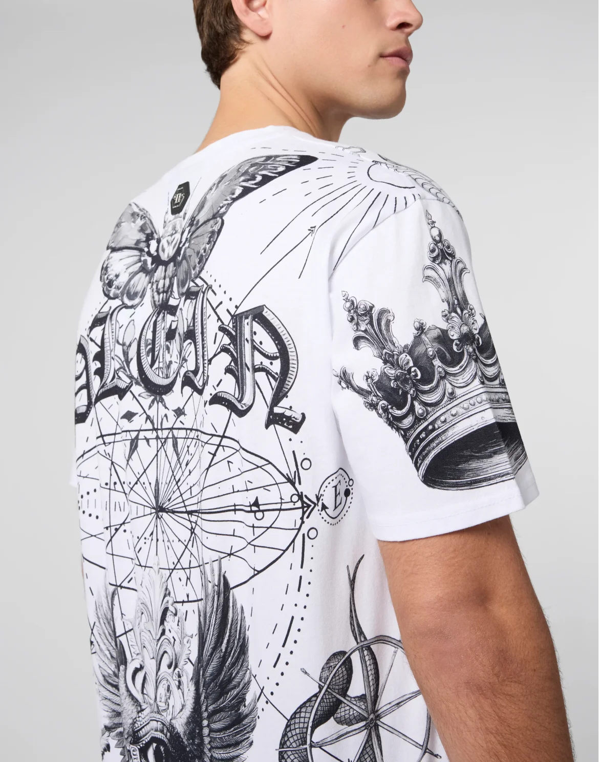 Round Neck T-Shirt Tattoo, цвет: Белый