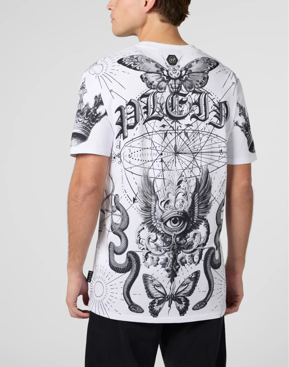 Round Neck T-Shirt Tattoo, цвет: Белый