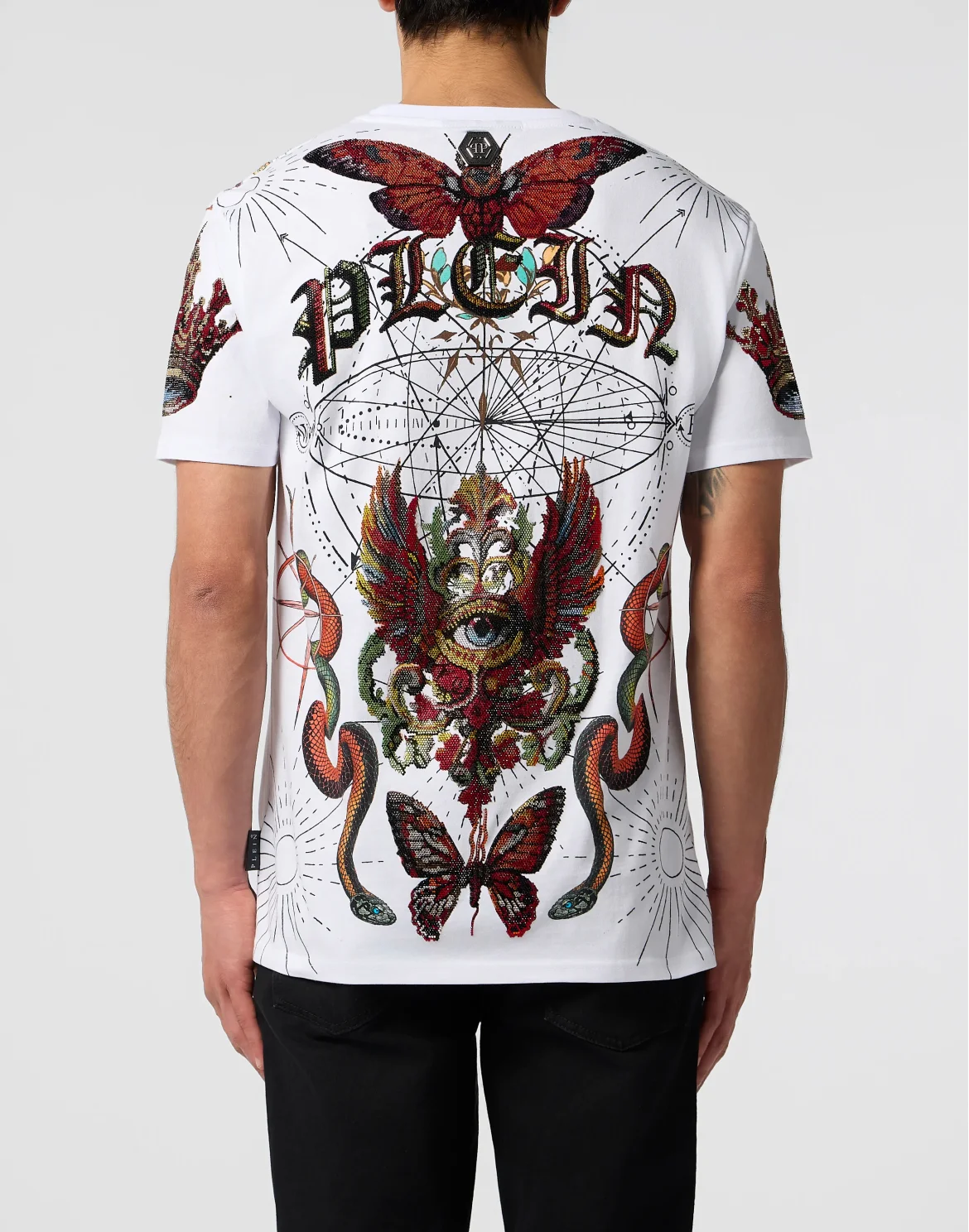 Round Neck T-Shirt Tattoo Stones, цвет: Белый
