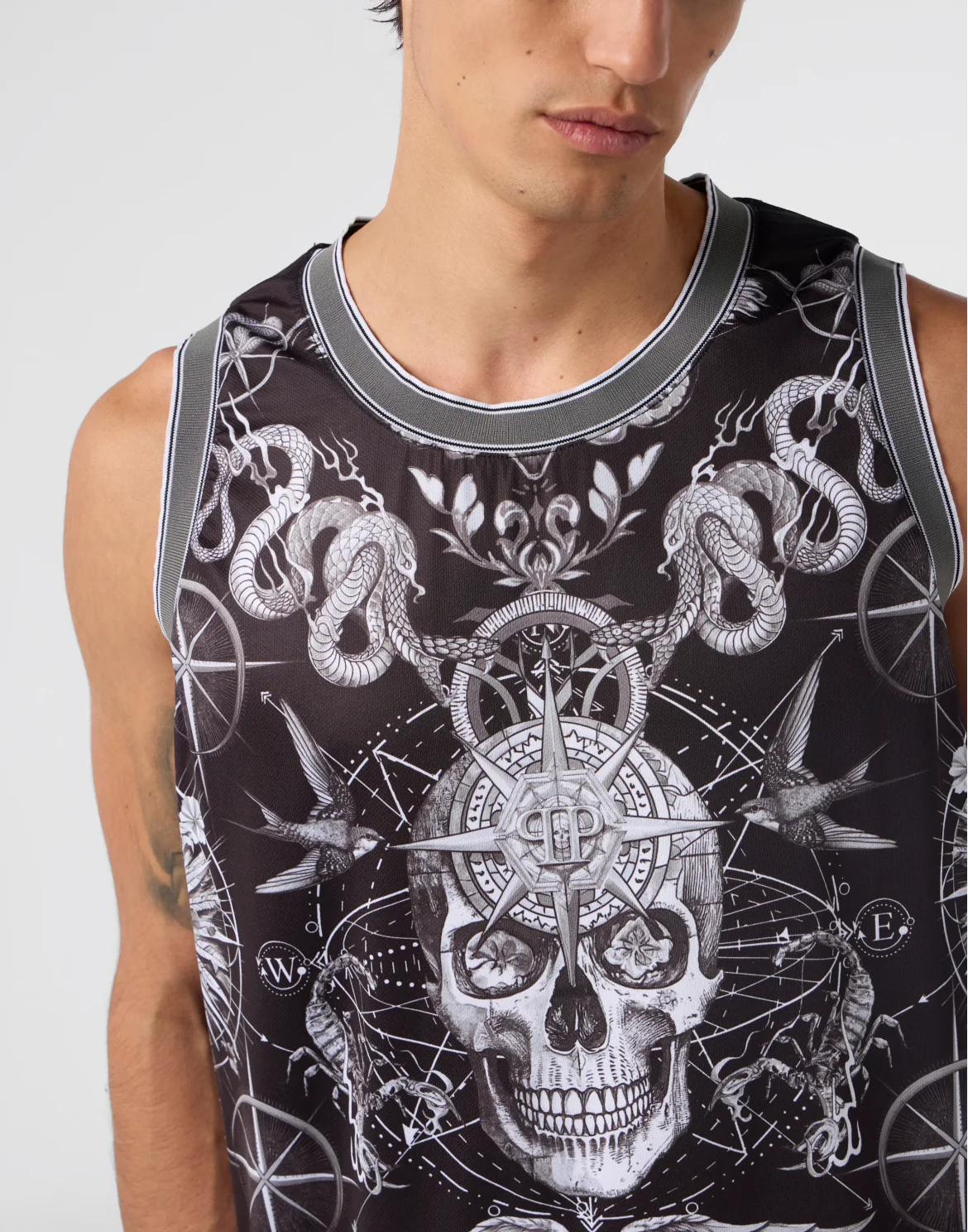 Mesh Basketball Top Tattoo, цвет: Черный