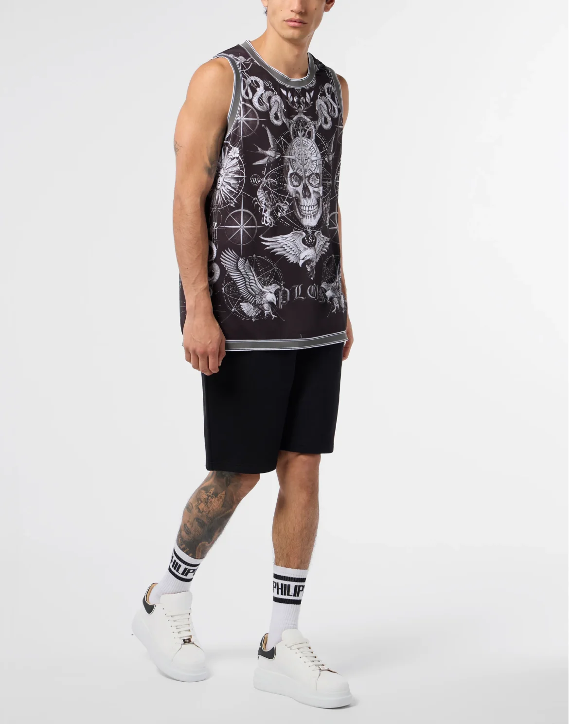 Mesh Basketball Top Tattoo, цвет: Черный