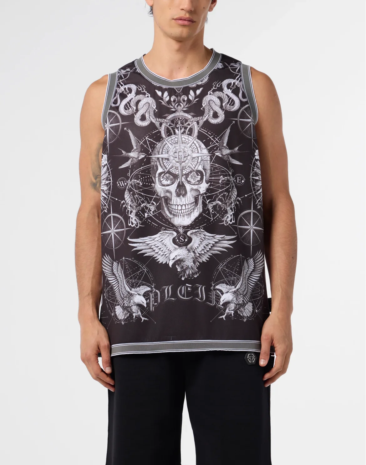 Mesh Basketball Top Tattoo, цвет: Черный