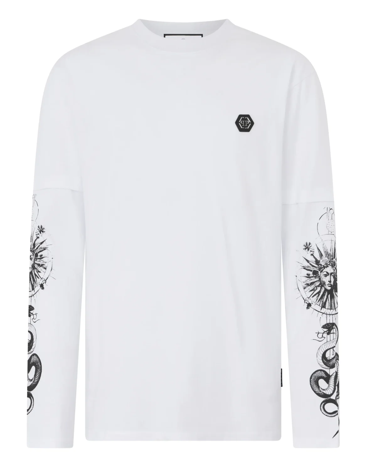 Double Sleeve T-Shirt Tattoo, цвет: Белый