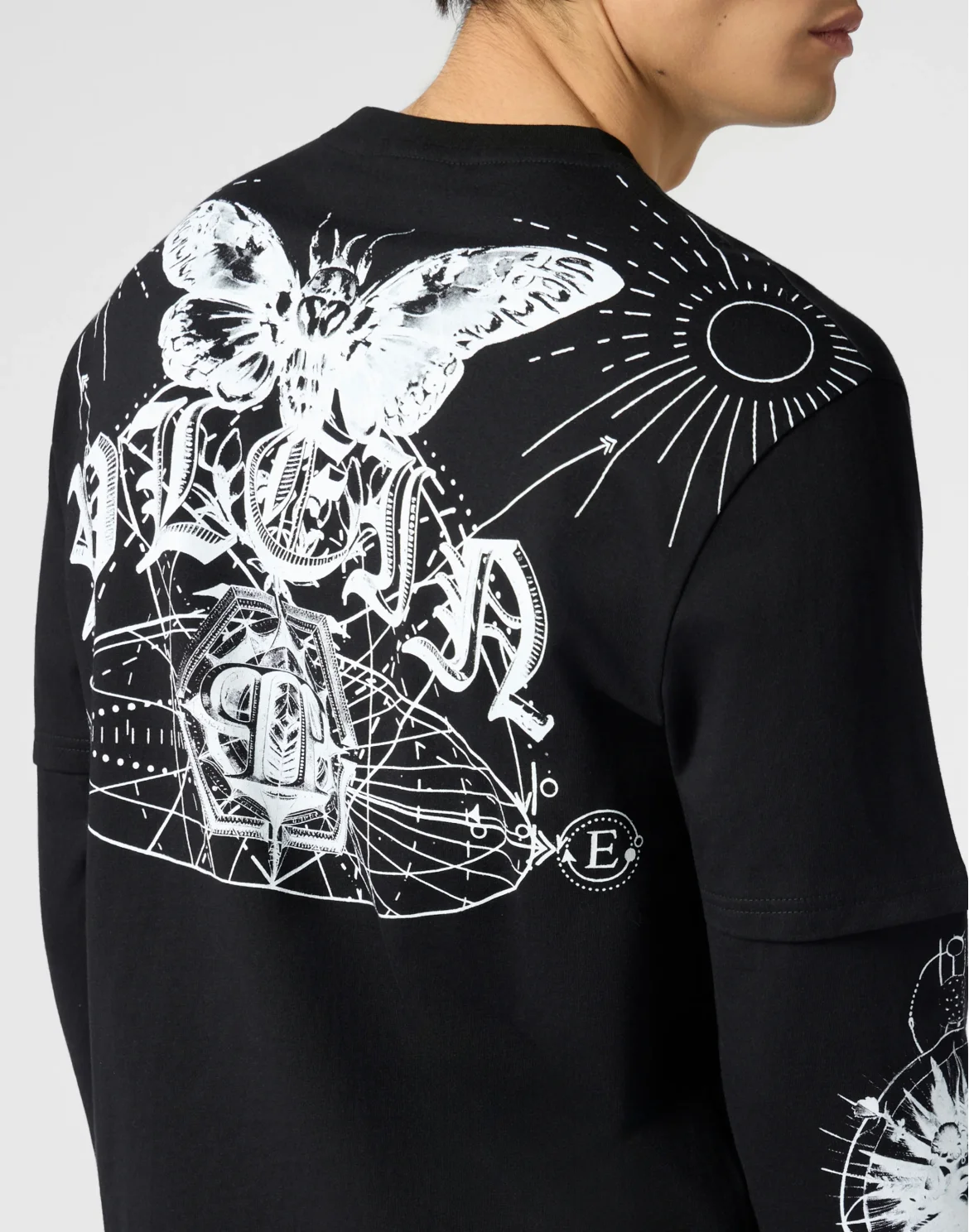 Double Sleeve T-Shirt Tattoo, цвет: Черный