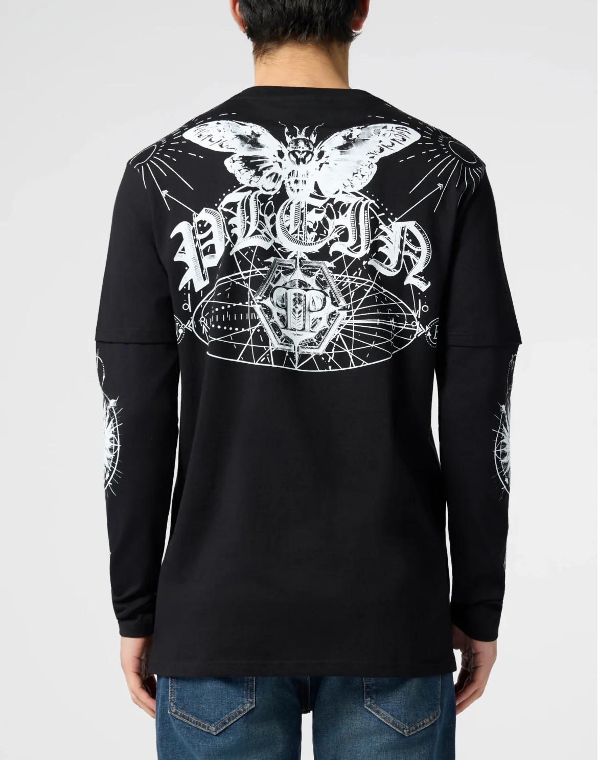 Double Sleeve T-Shirt Tattoo, цвет: Черный