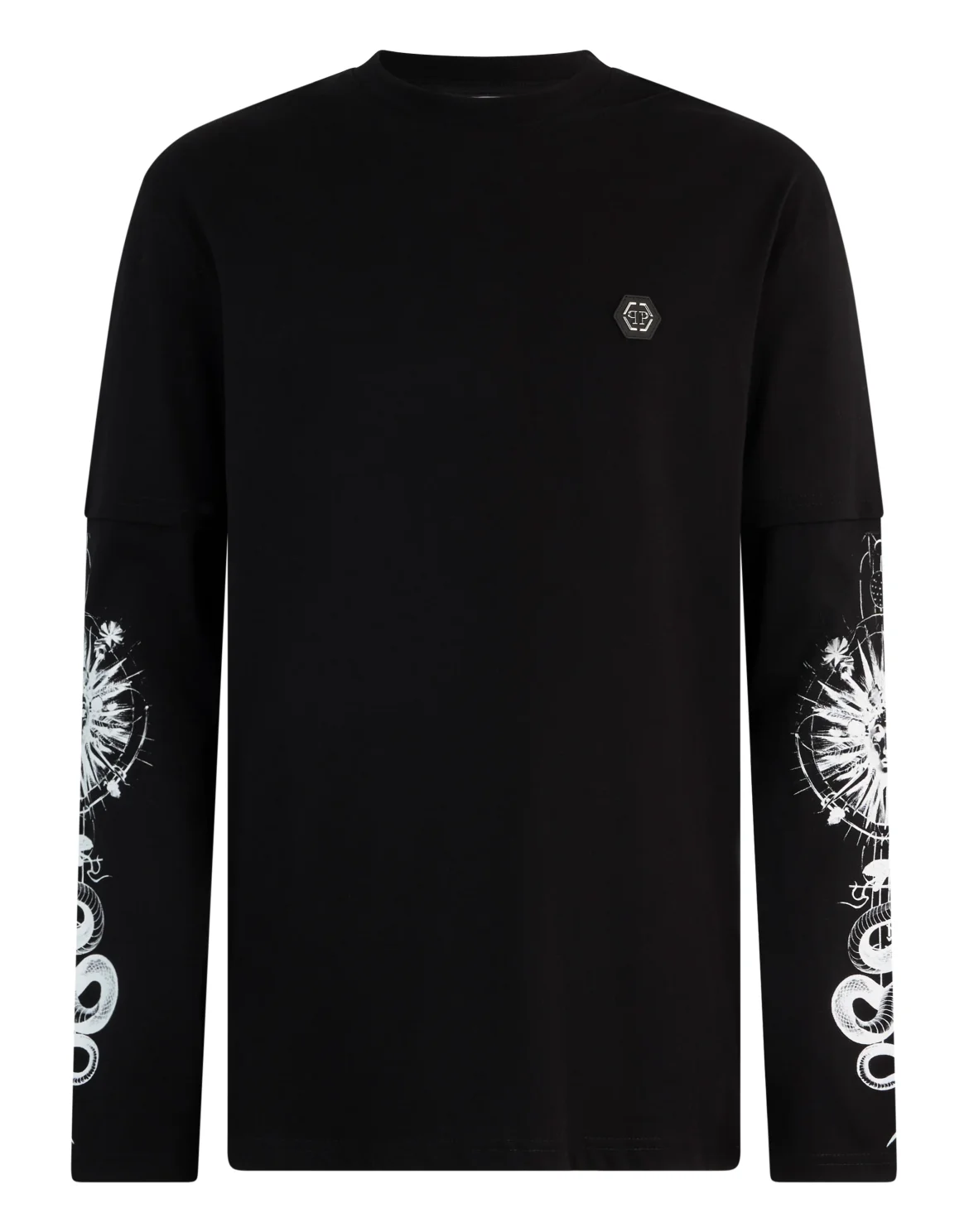 Double Sleeve T-Shirt Tattoo, цвет: Черный