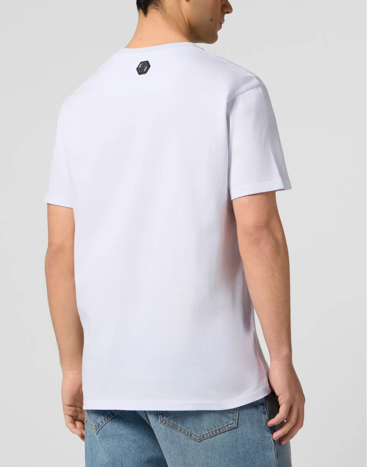 Round Neck T-Shirt Crown Hexagon, цвет: Белый