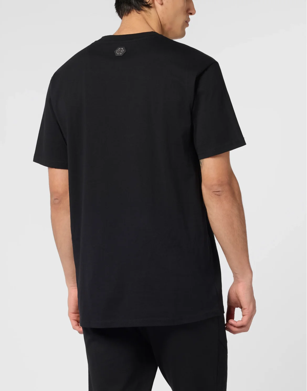 Round Neck T-Shirt Crown Hexagon, цвет: Черный