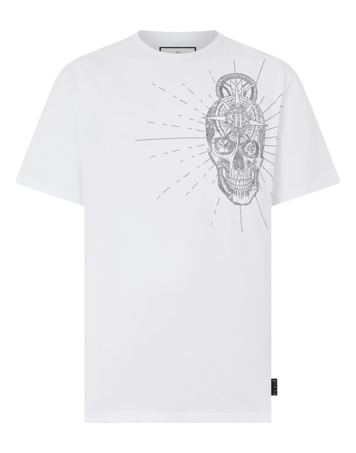 Round Neck T-Shirt Skull Stones, цвет: Белый