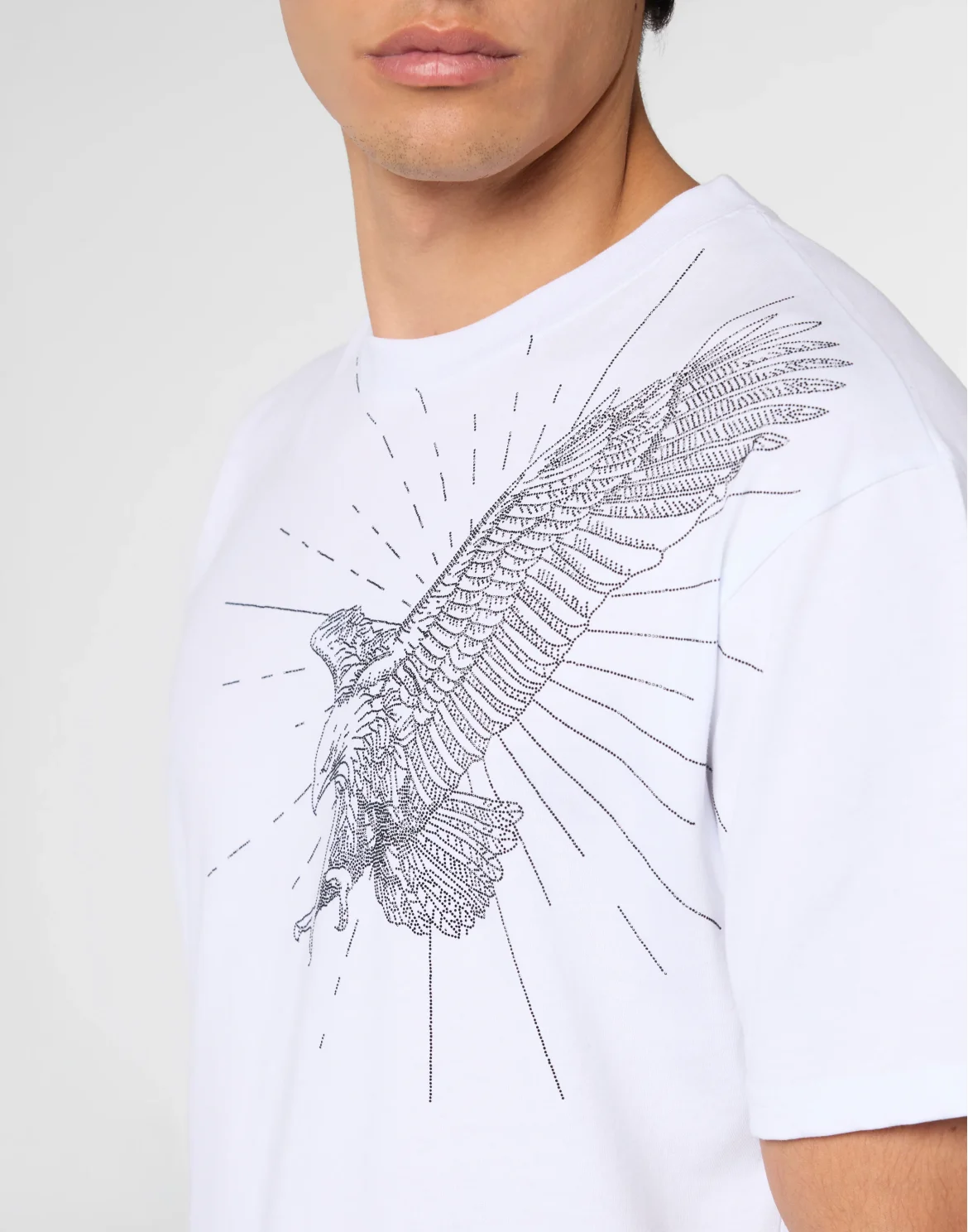 Round Neck T-Shirt Eagle Stones, цвет: Белый