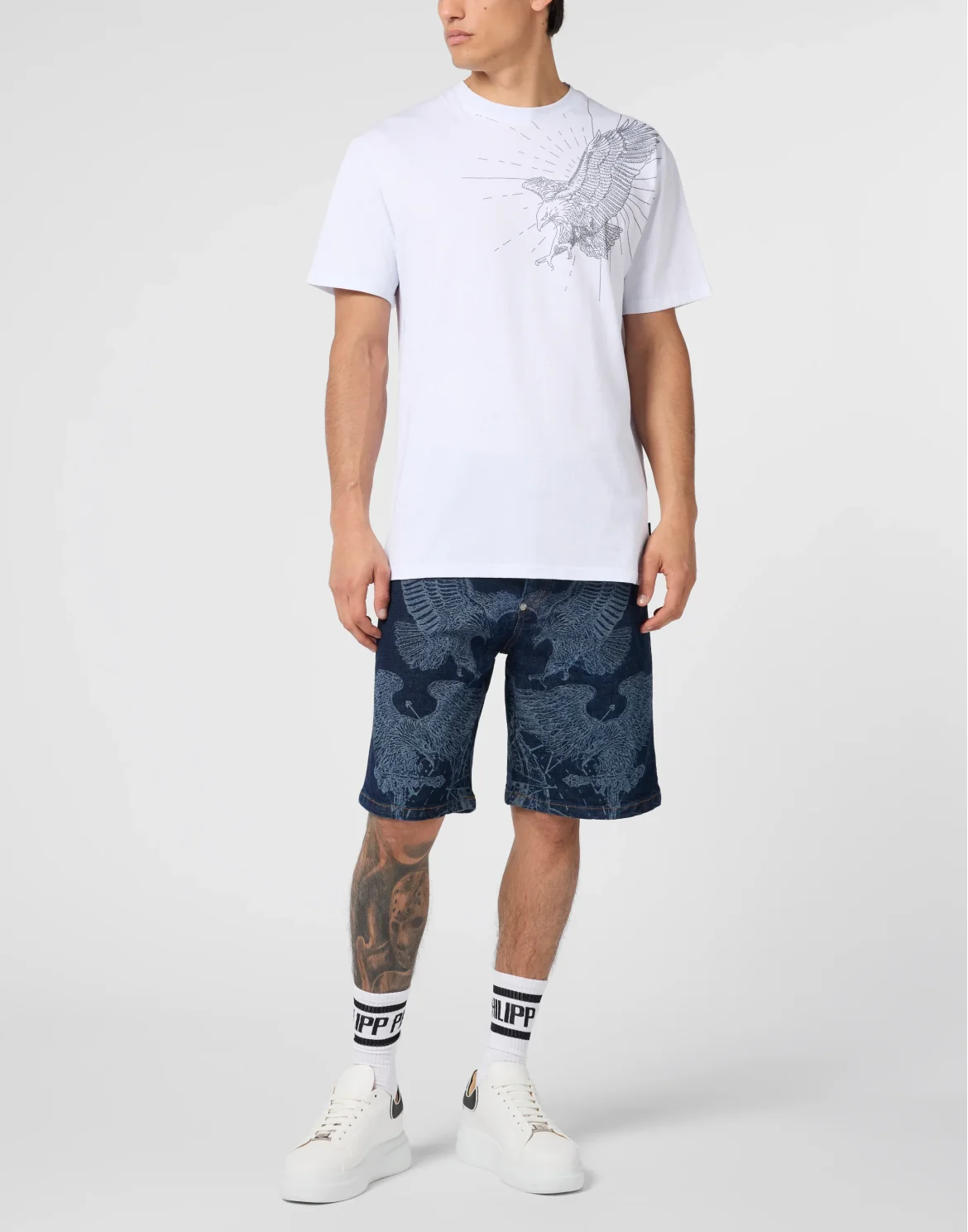 Round Neck T-Shirt Eagle Stones, цвет: Белый