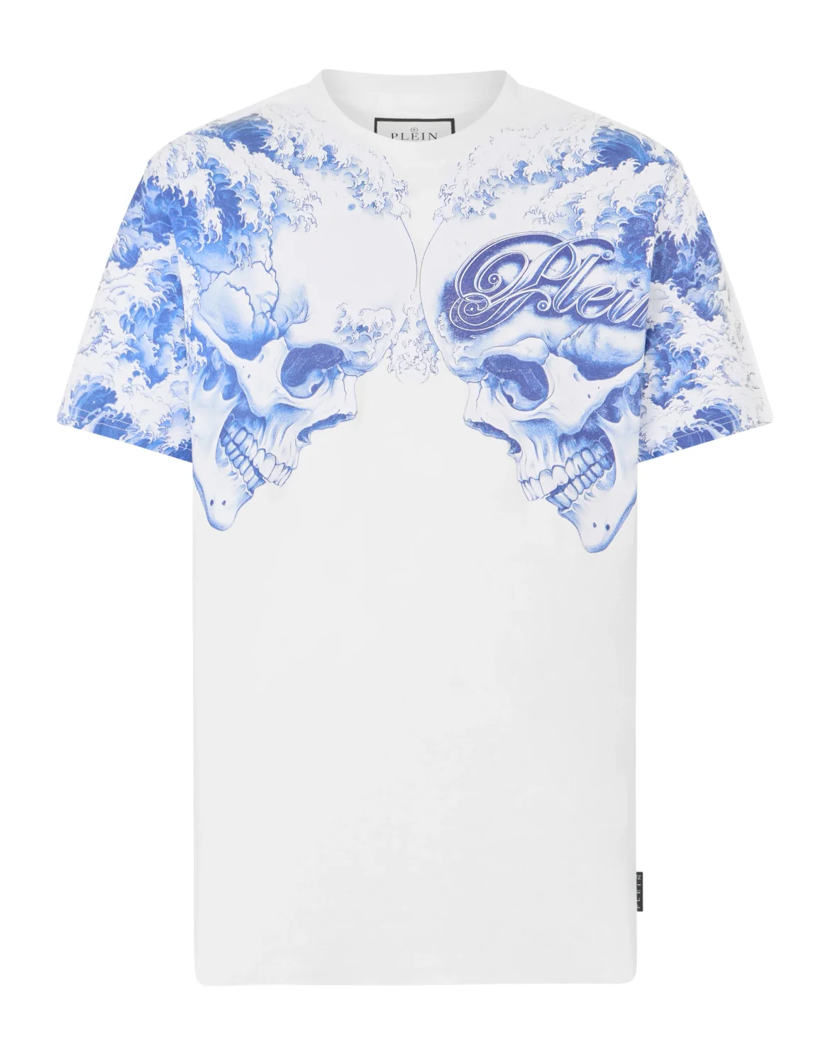 Round Neck T-Shirt Ceramic Skulls, цвет: Бежевый