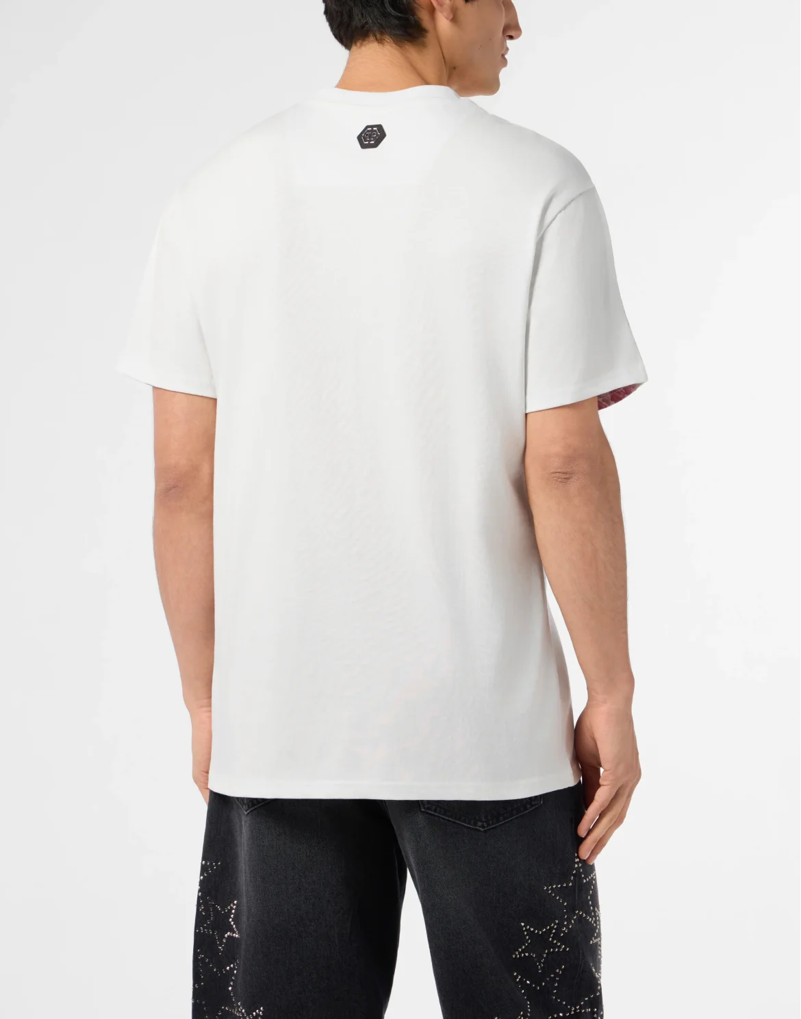 Round Neck T-Shirt Ceramic Skulls, цвет: Белый