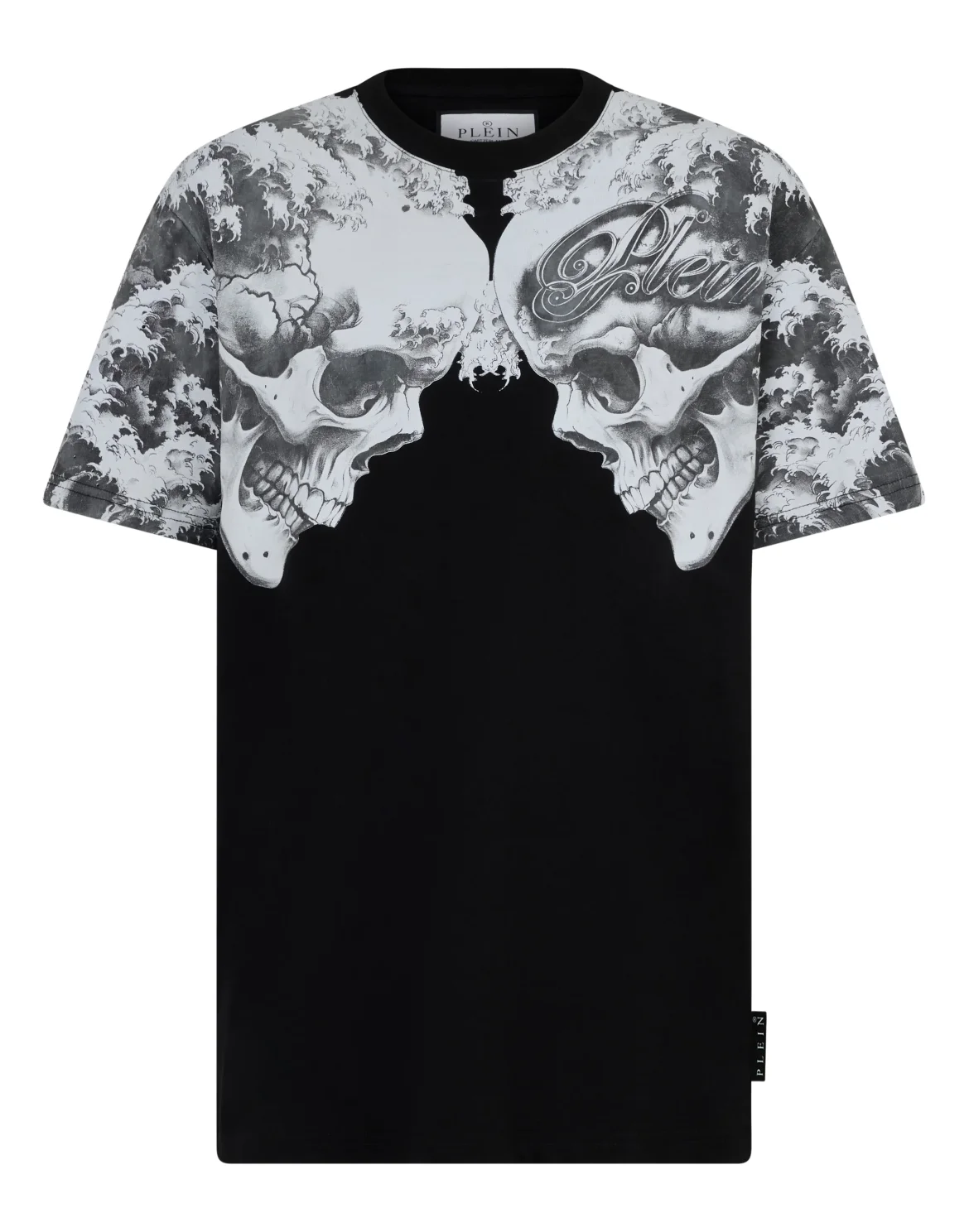 Round Neck T-Shirt Ceramic Skulls, цвет: Черный