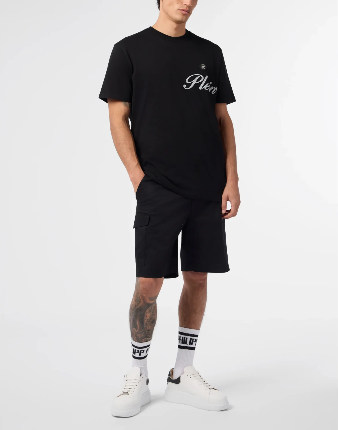 Round Neck T-Shirt Signature, цвет: Черный