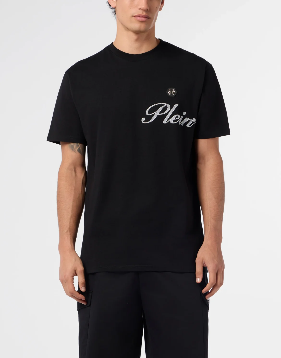 Round Neck T-Shirt Signature, цвет: Черный