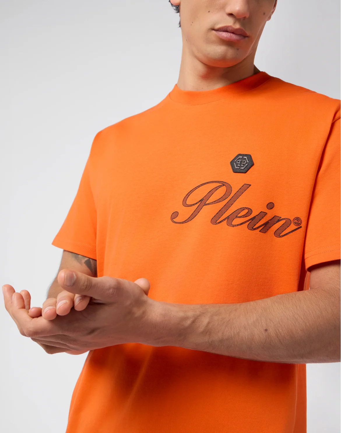 Round Neck T-Shirt Signature, цвет: Оранжевый