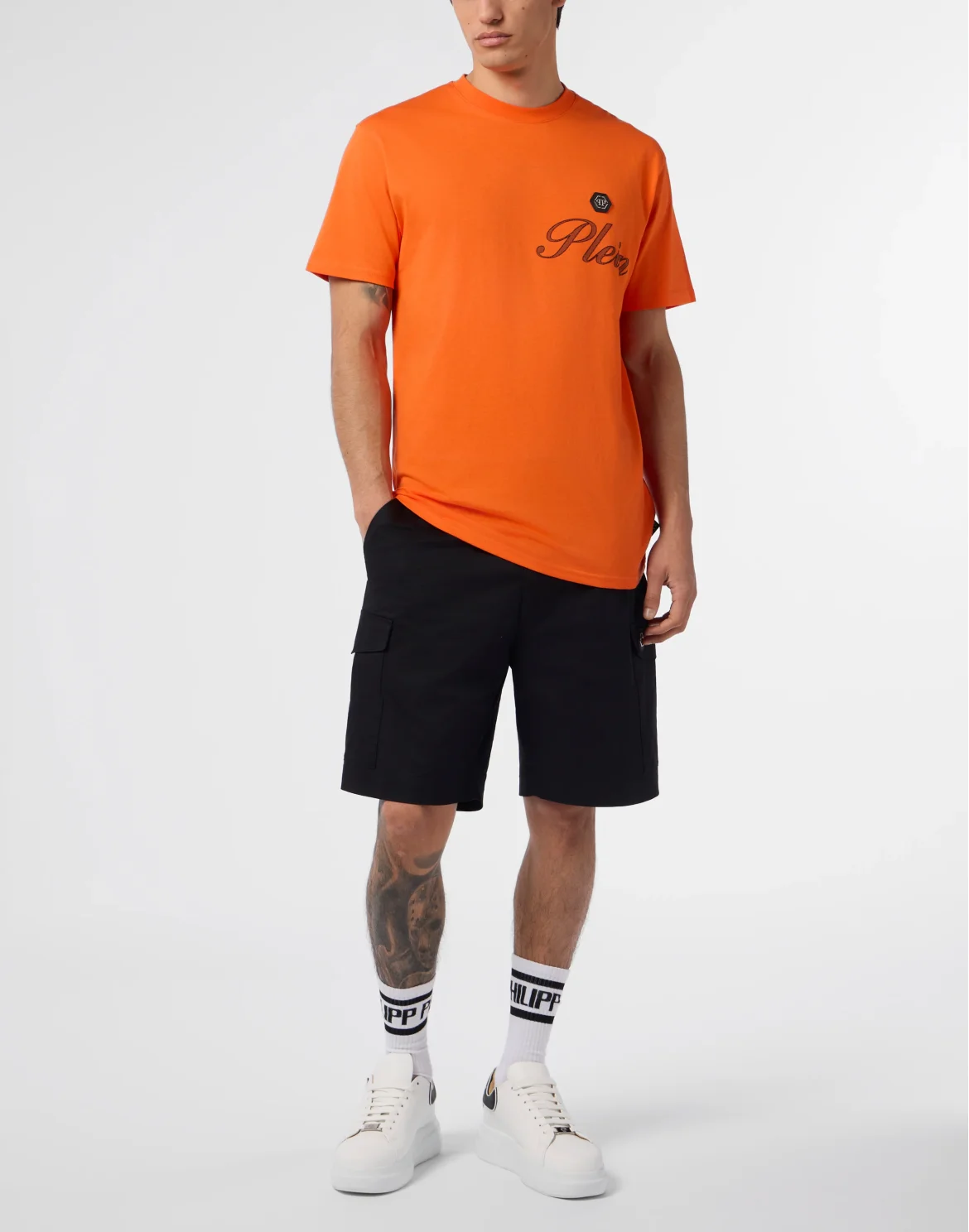 Round Neck T-Shirt Signature, цвет: Оранжевый