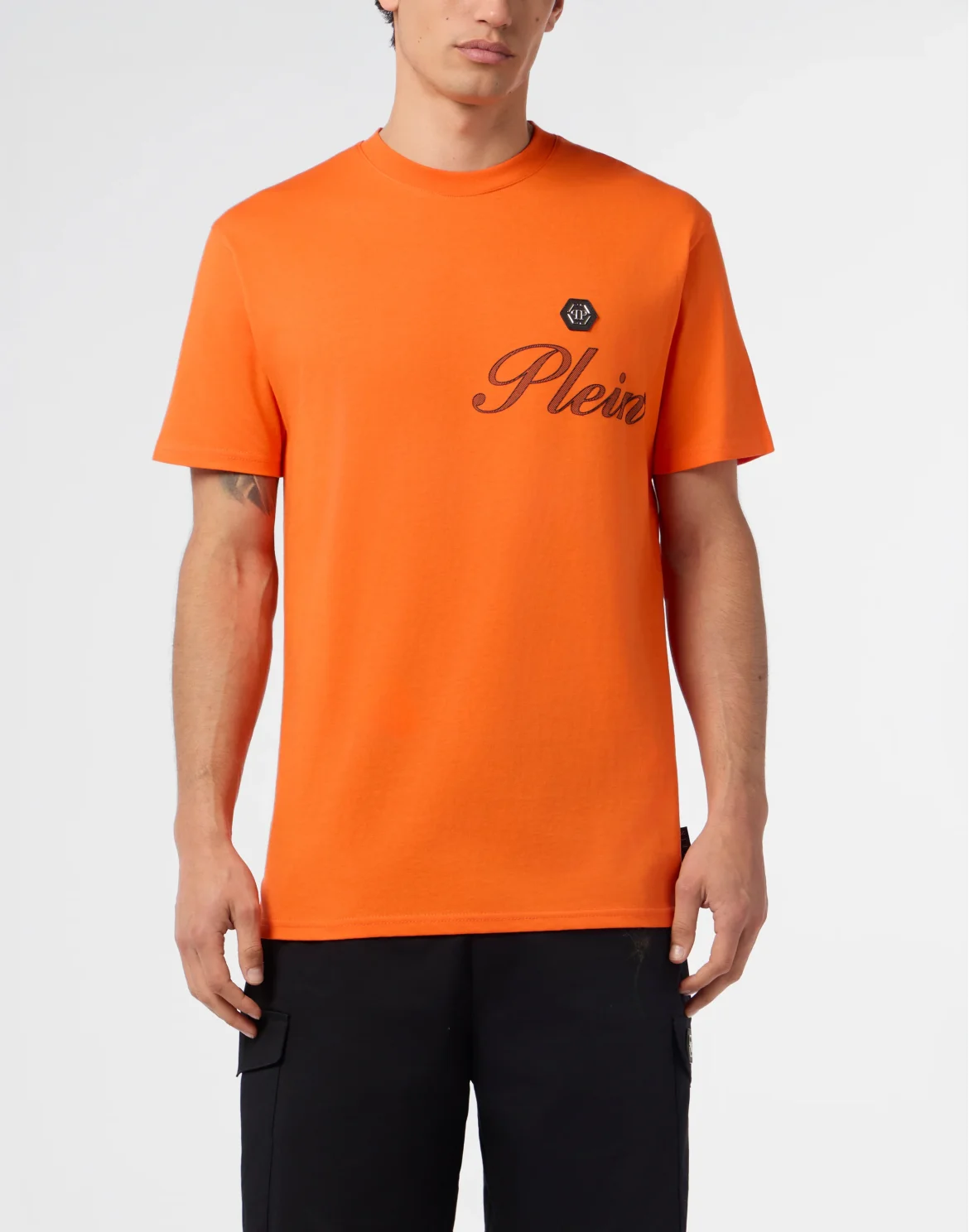 Round Neck T-Shirt Signature, цвет: Оранжевый