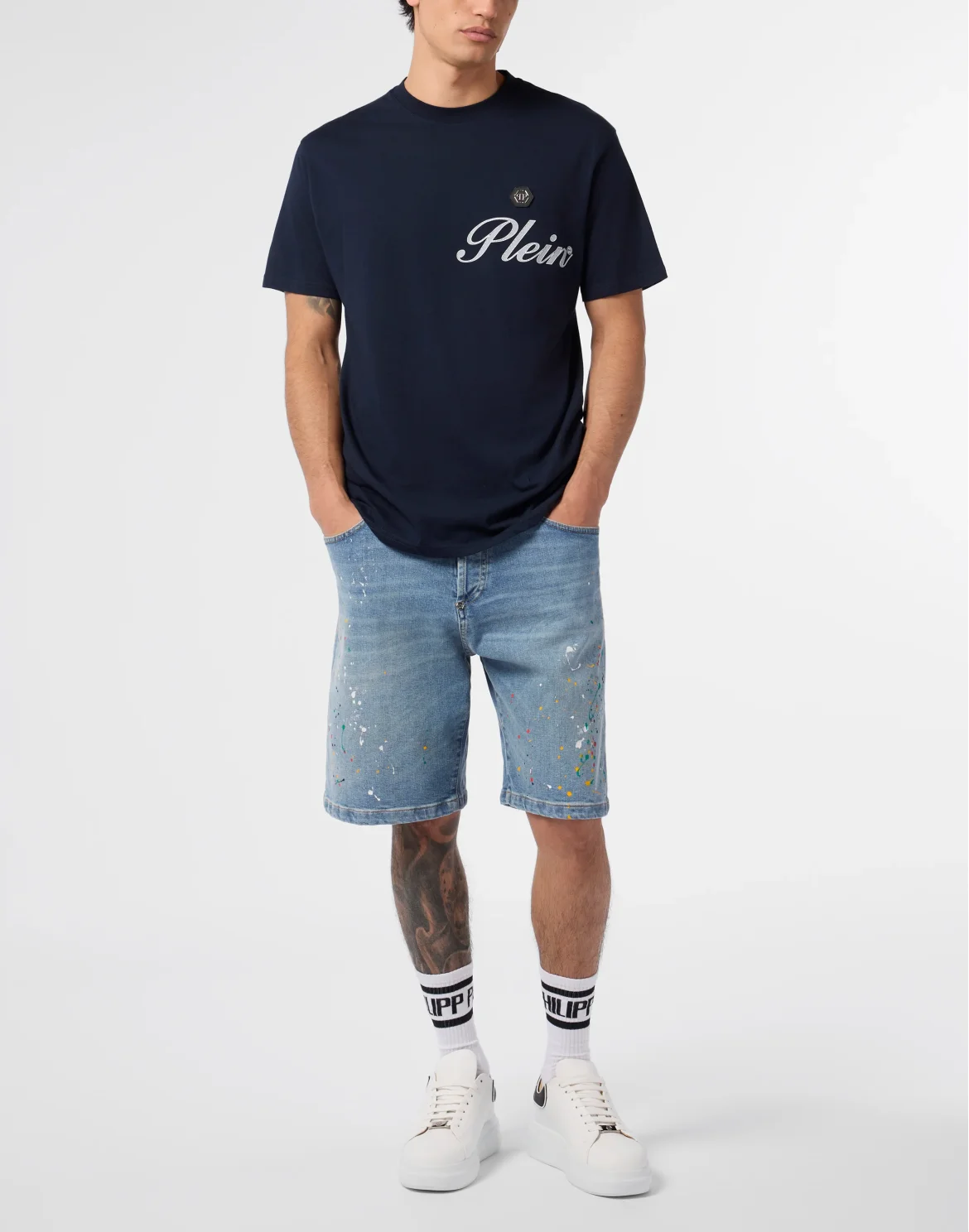 Round Neck T-Shirt Signature, цвет: Синий