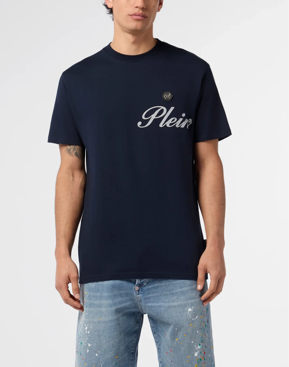 Round Neck T-Shirt Signature, цвет: Синий