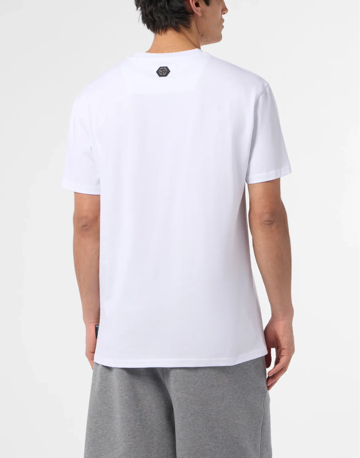 Round Neck T-Shirt Skull Logo Line, цвет: Белый