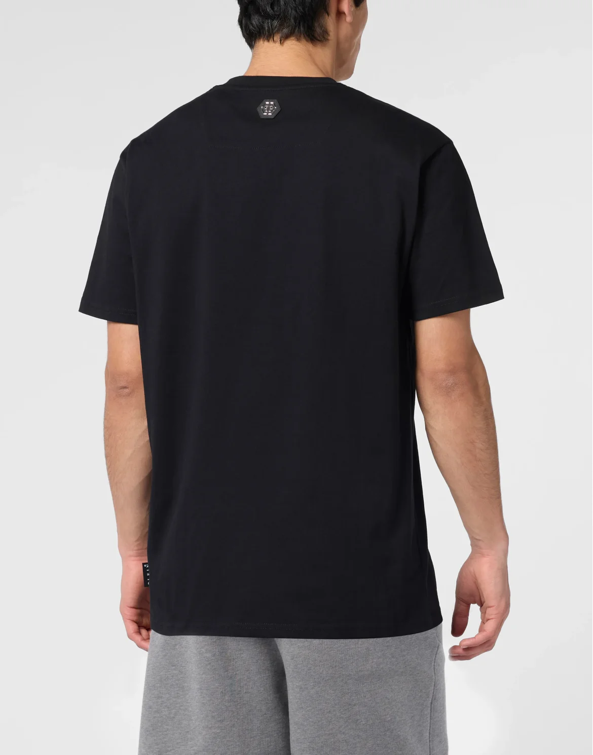 Round Neck T-Shirt Skull Logo Line, цвет: Черный