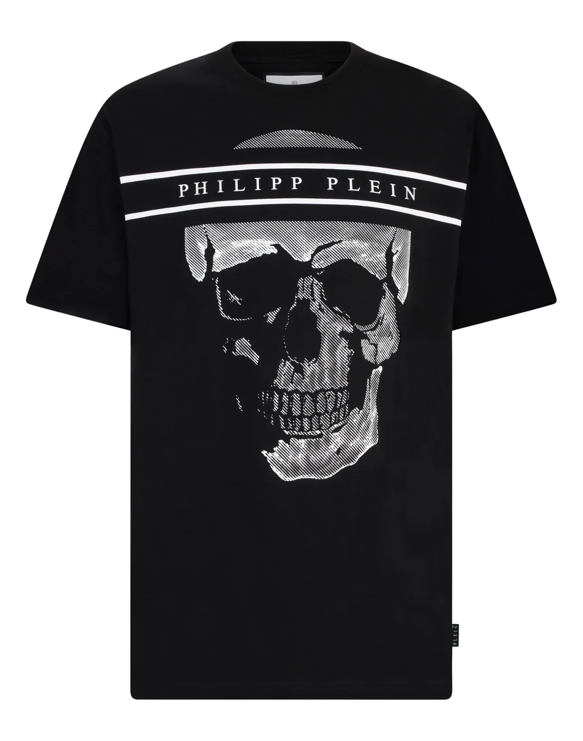 Round Neck T-Shirt Skull Logo Line, цвет: Черный