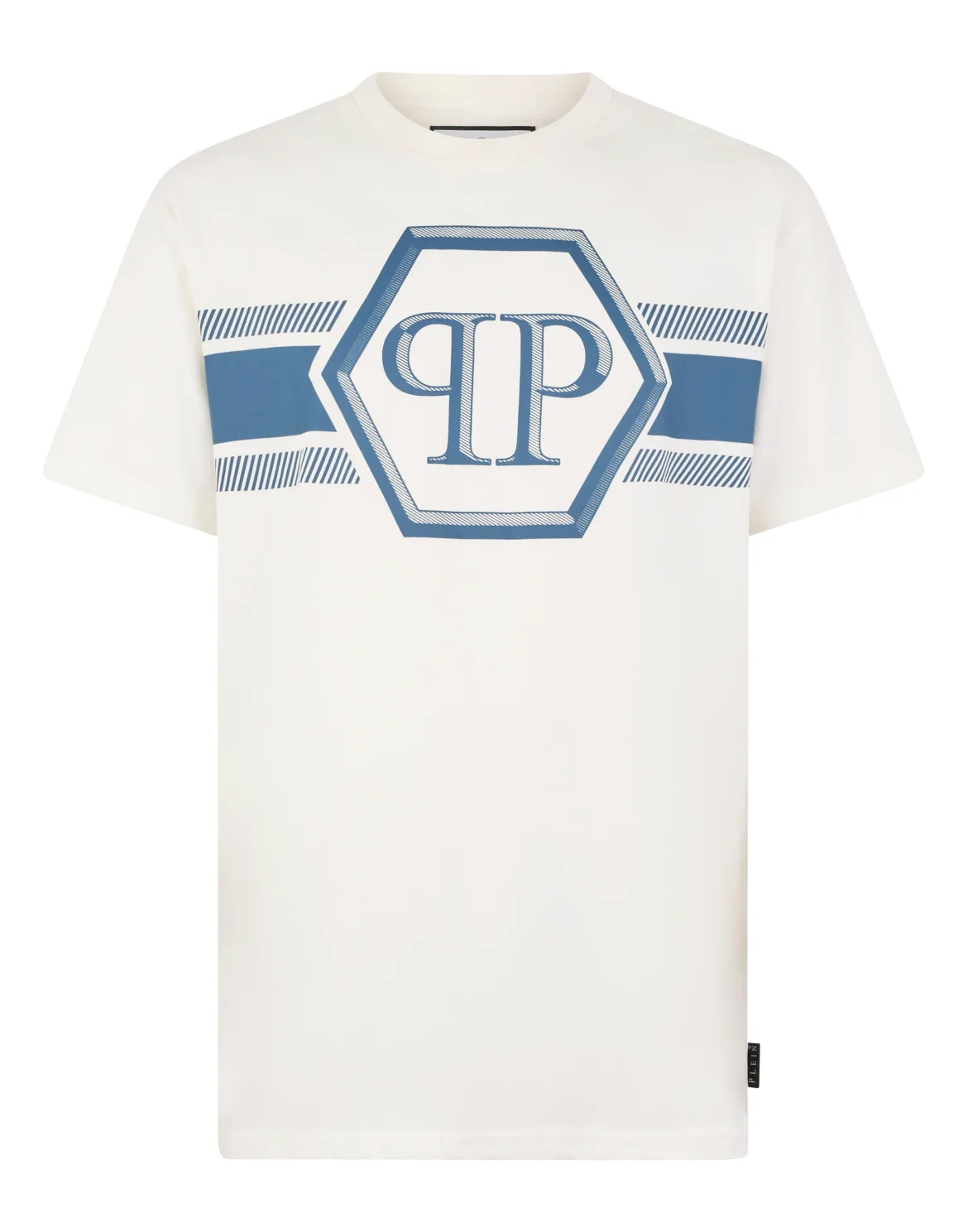 Round Neck T-Shirt Hexagon Line, цвет: Бежевый