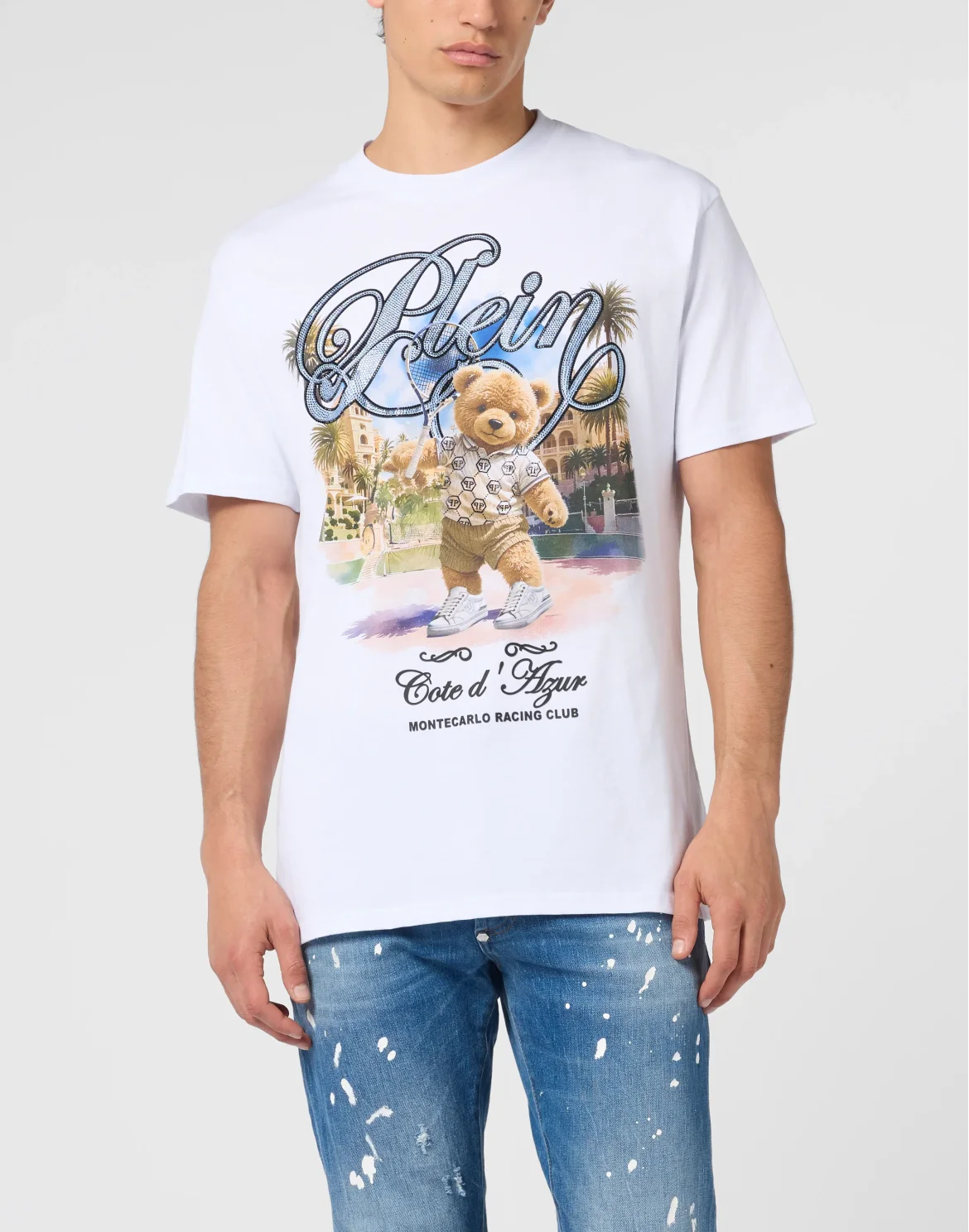 Round Neck T-Shirt Teddy Tennis, цвет: Белый
