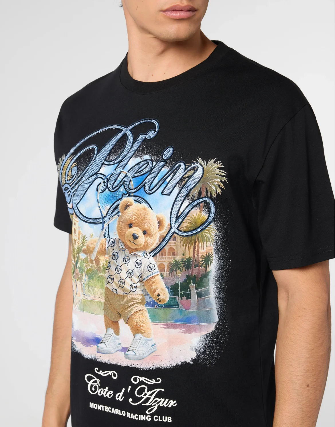 Round Neck T-Shirt Teddy Tennis, цвет: Черный