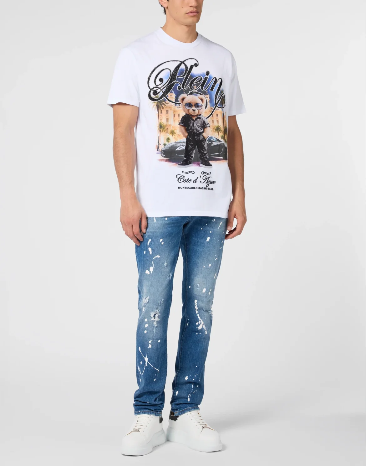 Round Neck T-Shirt Teddy Racing, цвет: Белый