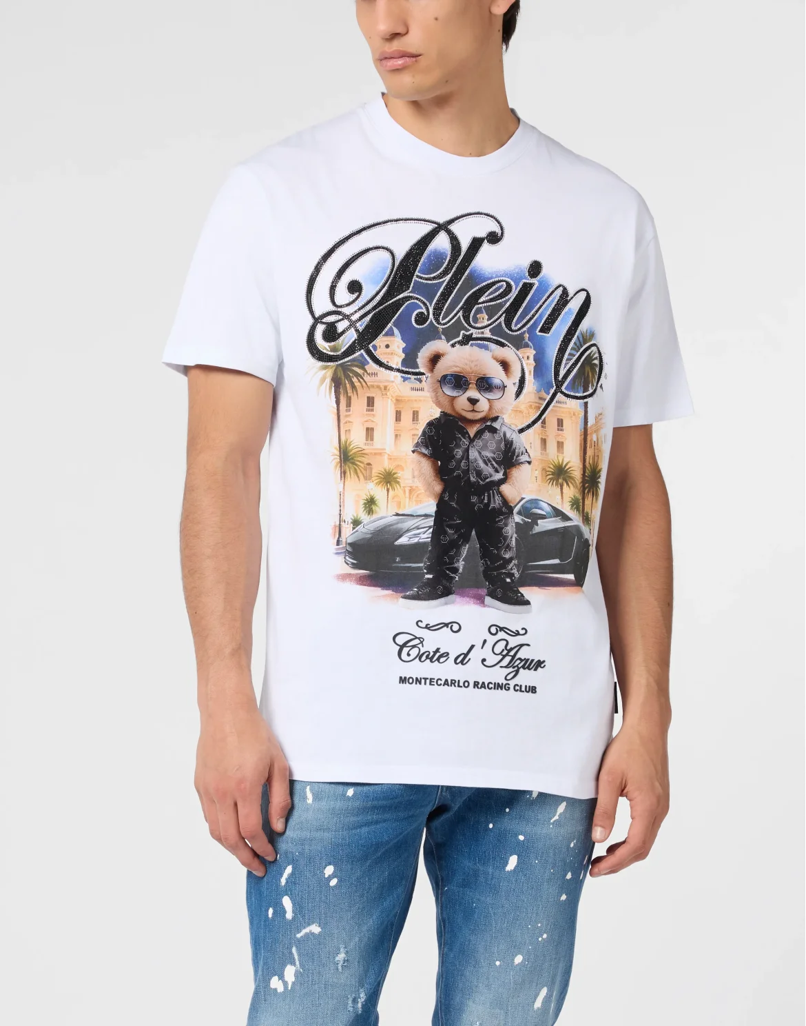 Round Neck T-Shirt Teddy Racing, цвет: Белый