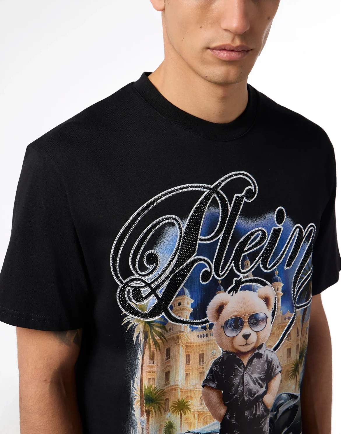 Round Neck T-Shirt Teddy Racing, цвет: Черный