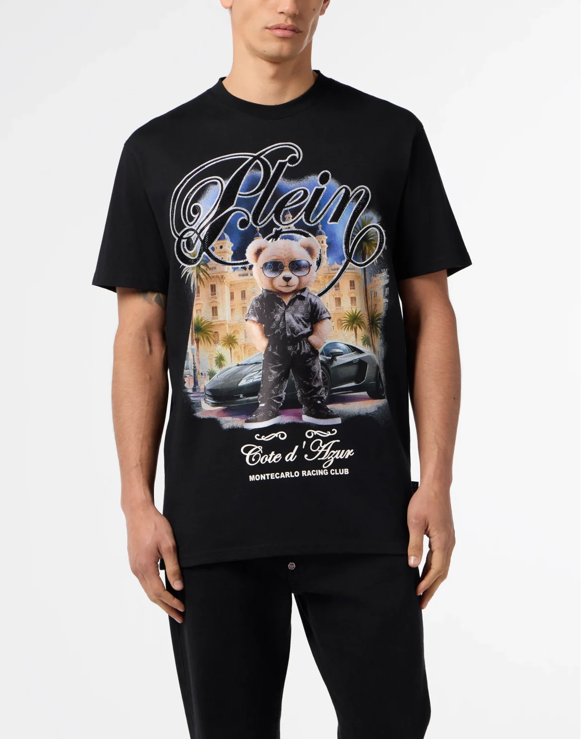 Round Neck T-Shirt Teddy Racing, цвет: Черный