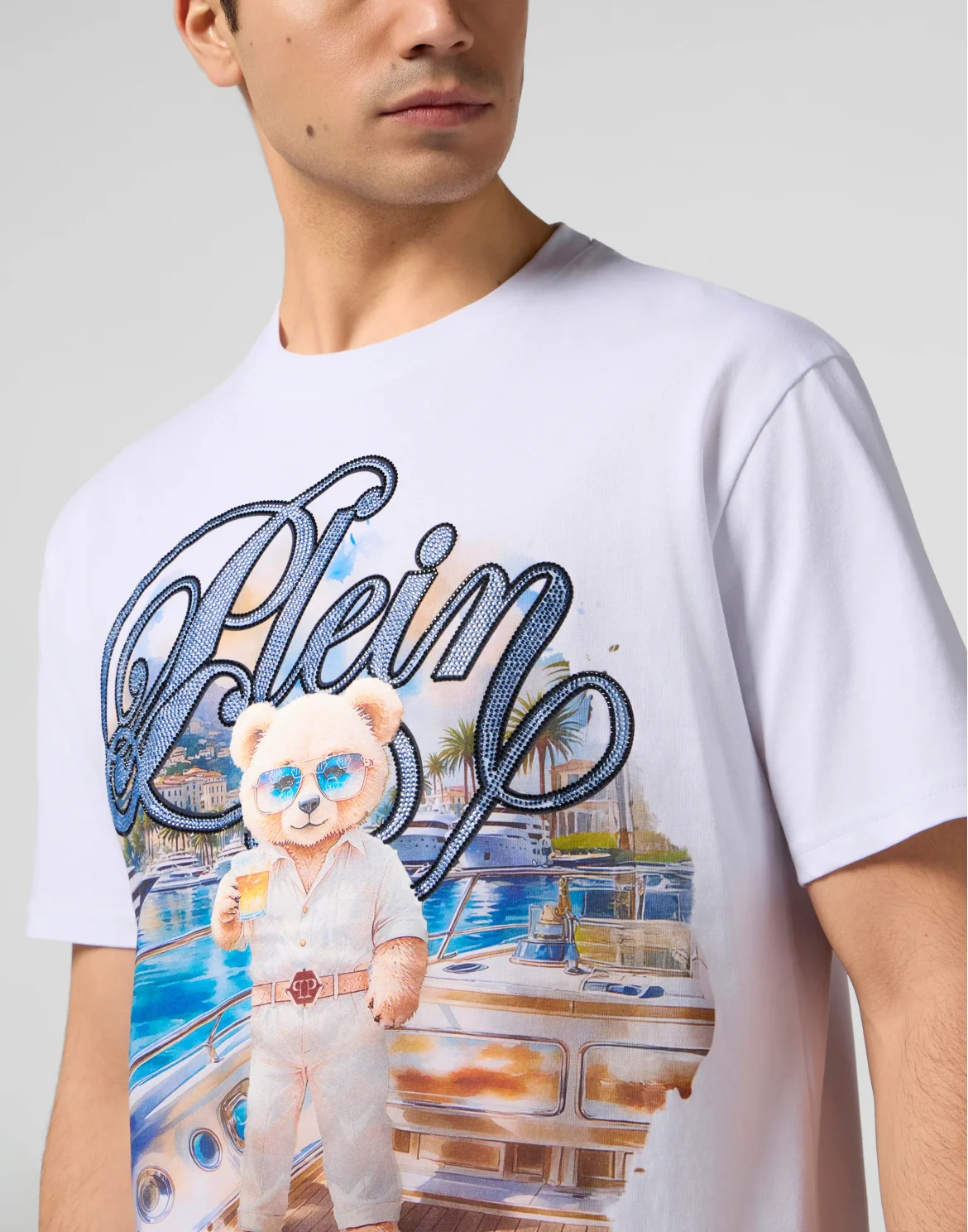 Round Neck T-Shirt Teddy Yachting, цвет: Белый