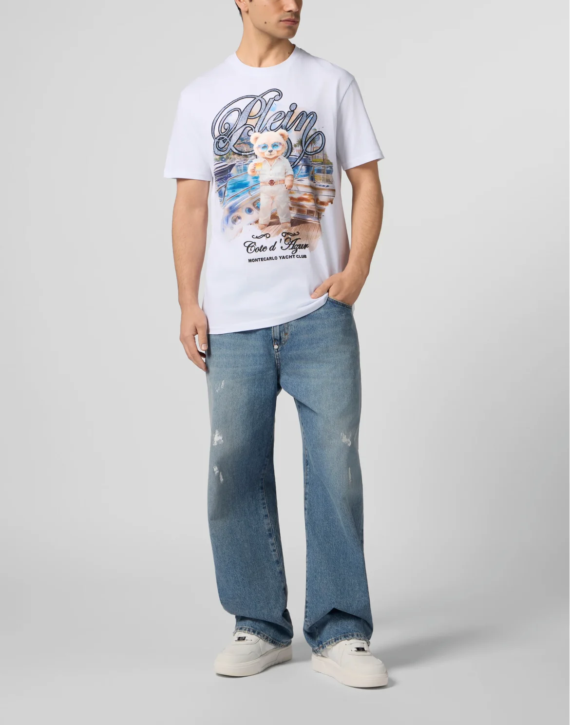 Round Neck T-Shirt Teddy Yachting, цвет: Белый