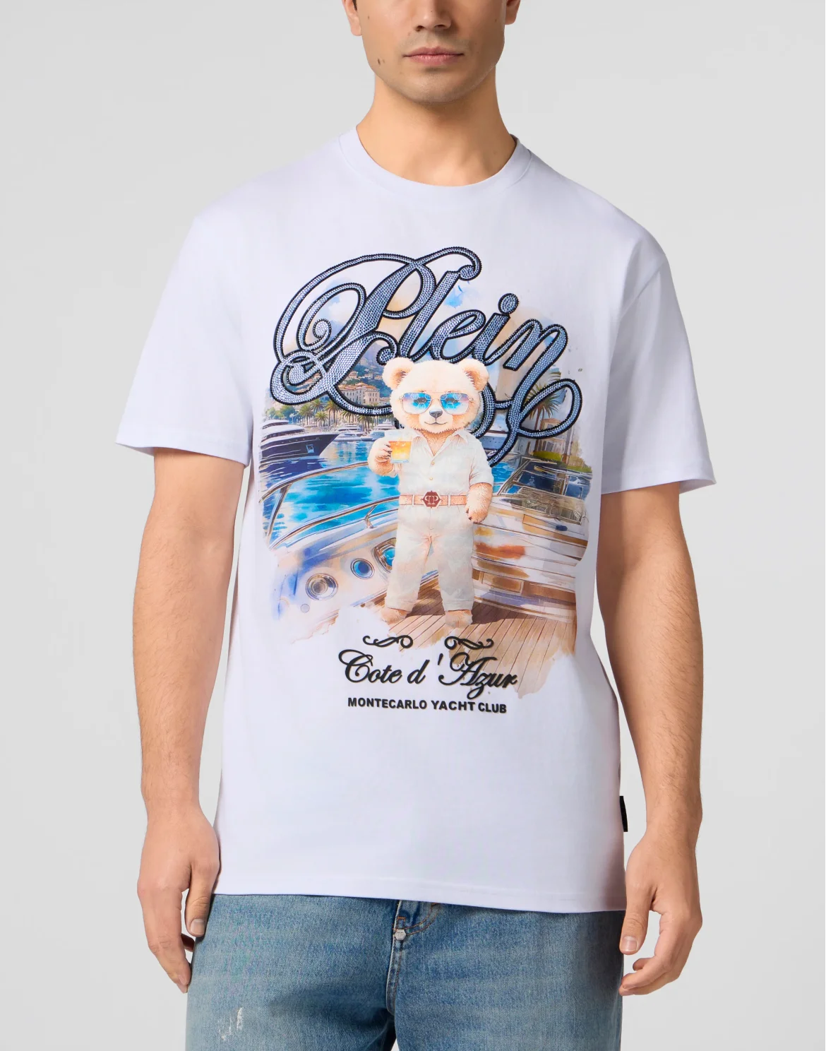 Round Neck T-Shirt Teddy Yachting, цвет: Белый