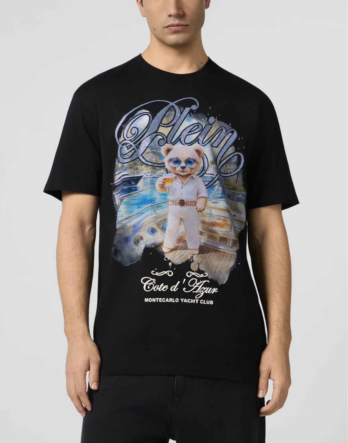 Round Neck T-Shirt Teddy Yachting, цвет: Черный