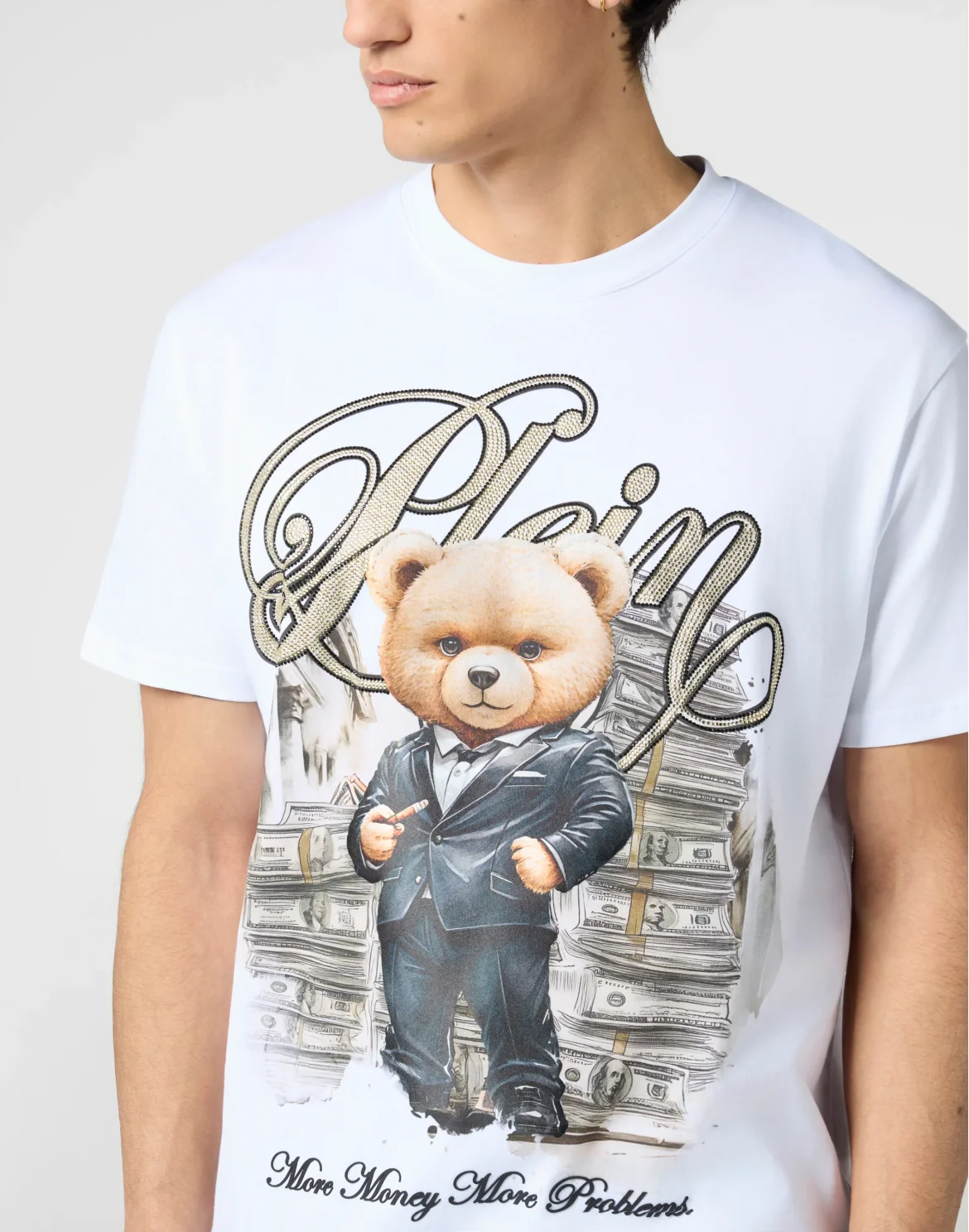 Round Neck T-Shirt Teddy Money, цвет: Белый