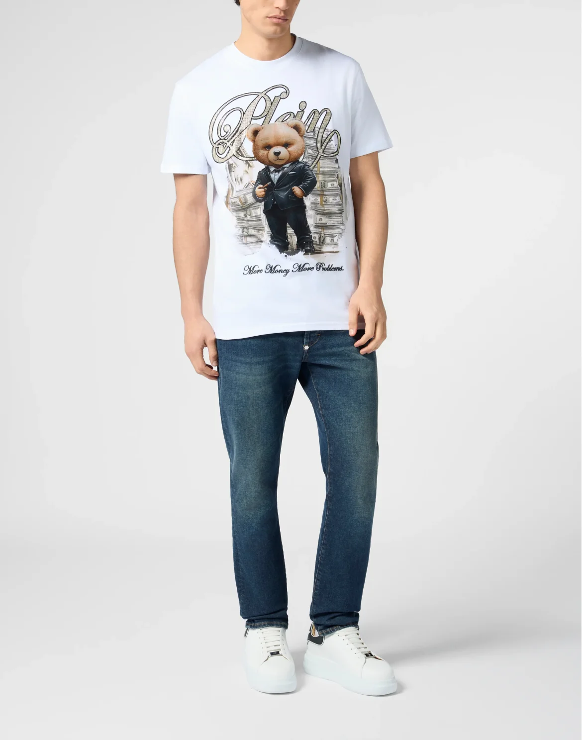Round Neck T-Shirt Teddy Money, цвет: Белый