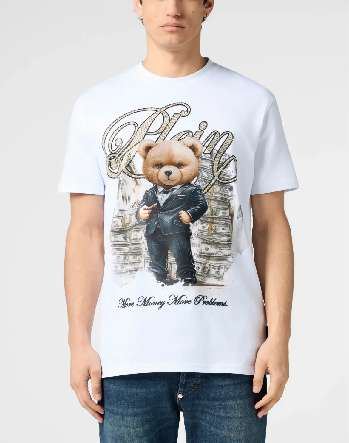 Round Neck T-Shirt Teddy Money, цвет: Белый