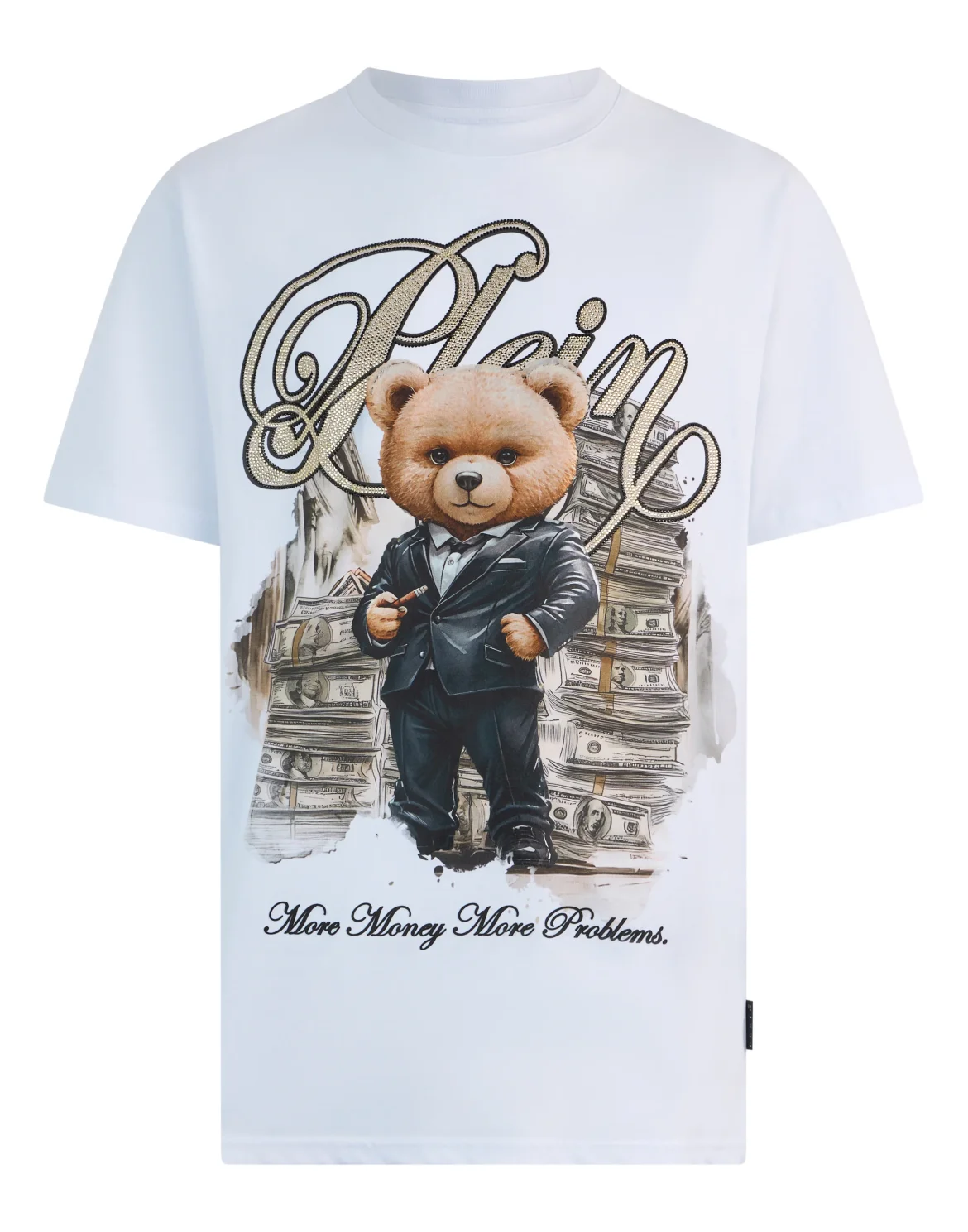 Round Neck T-Shirt Teddy Money, цвет: Белый
