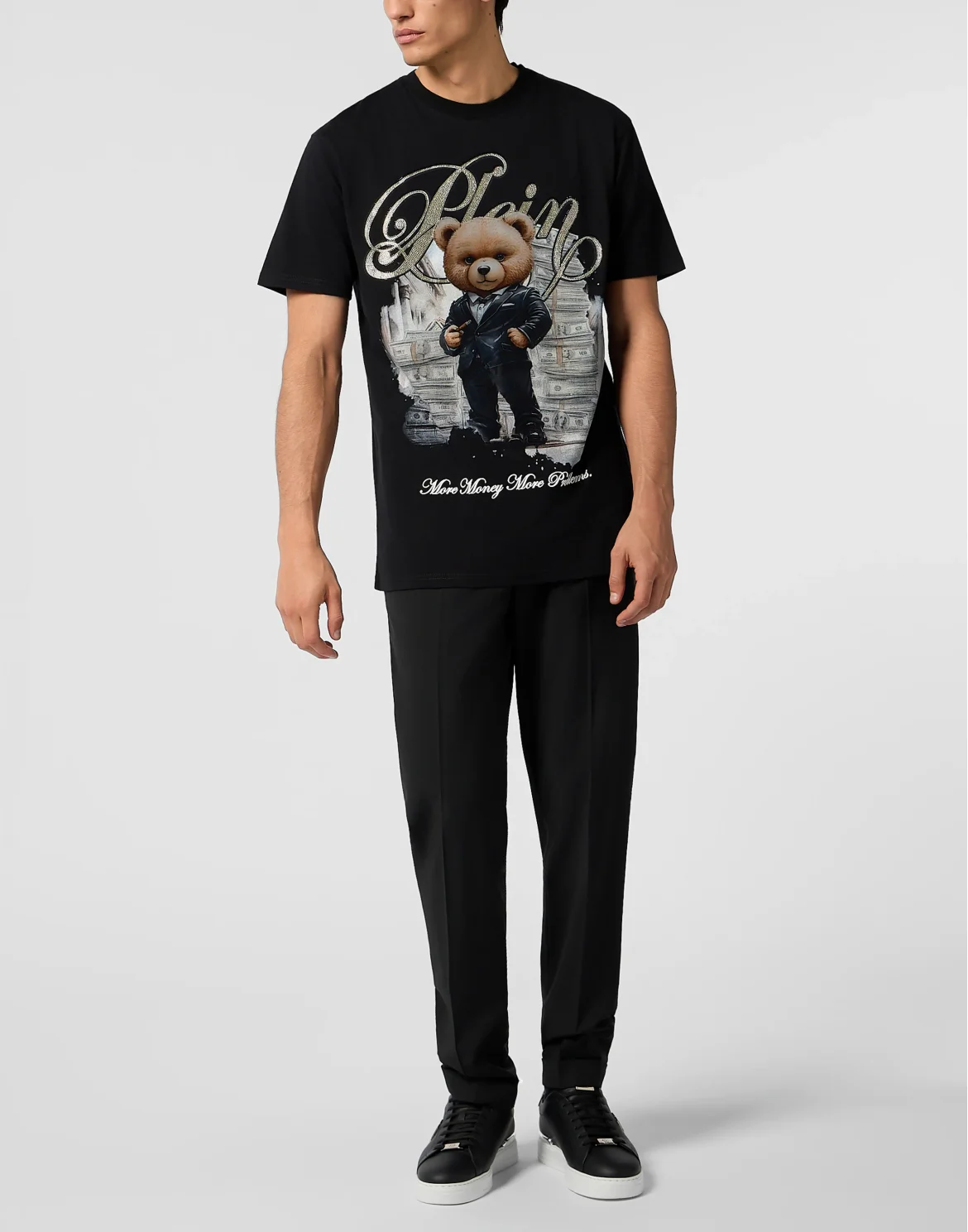 Round Neck T-Shirt Teddy Money, цвет: Черный