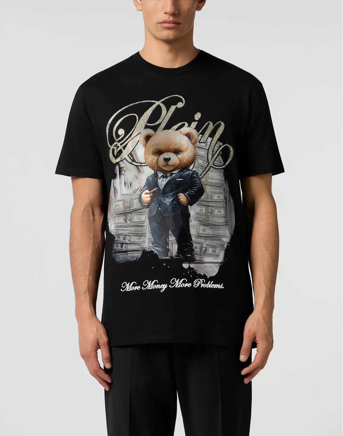Round Neck T-Shirt Teddy Money, цвет: Черный