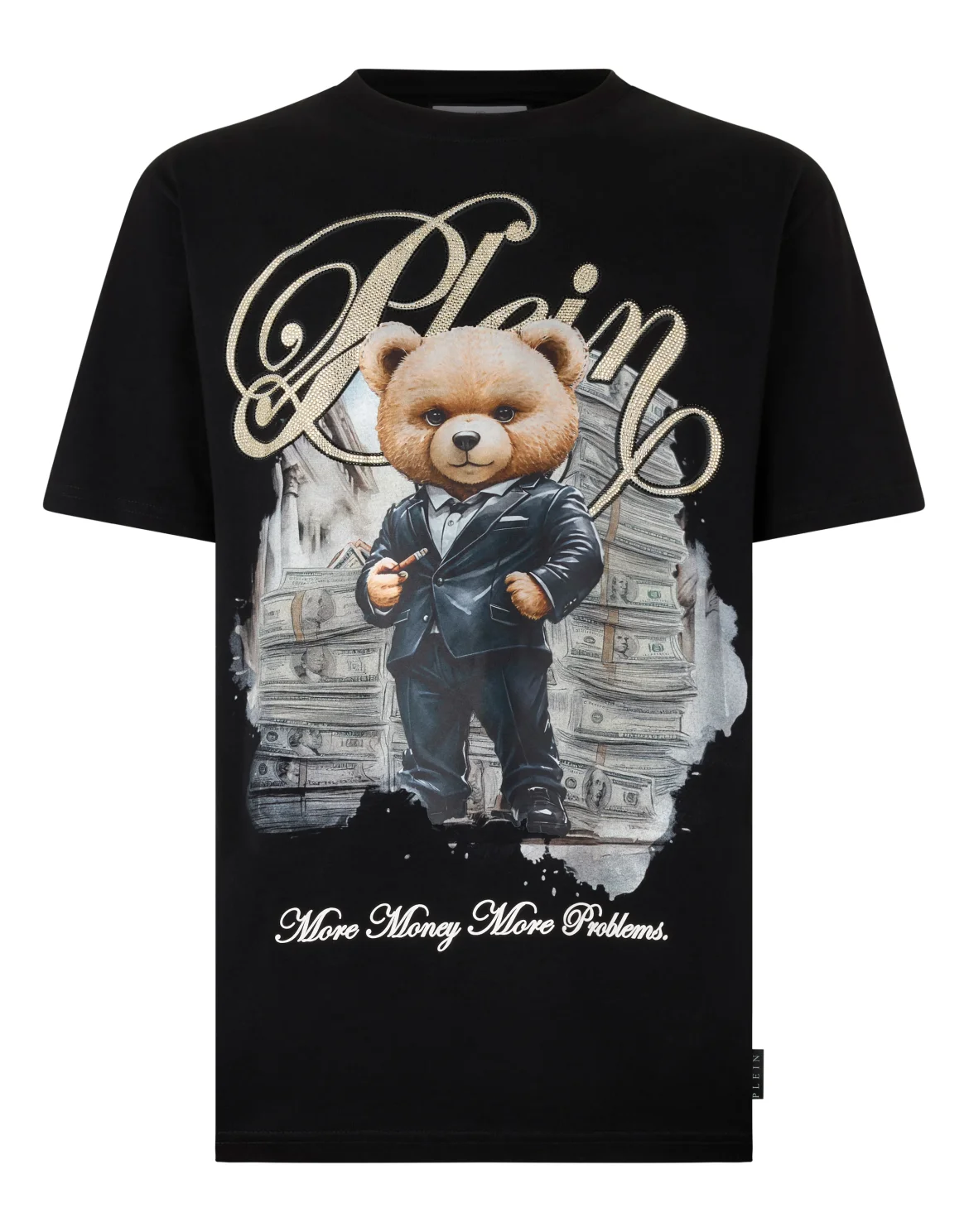 Round Neck T-Shirt Teddy Money, цвет: Черный