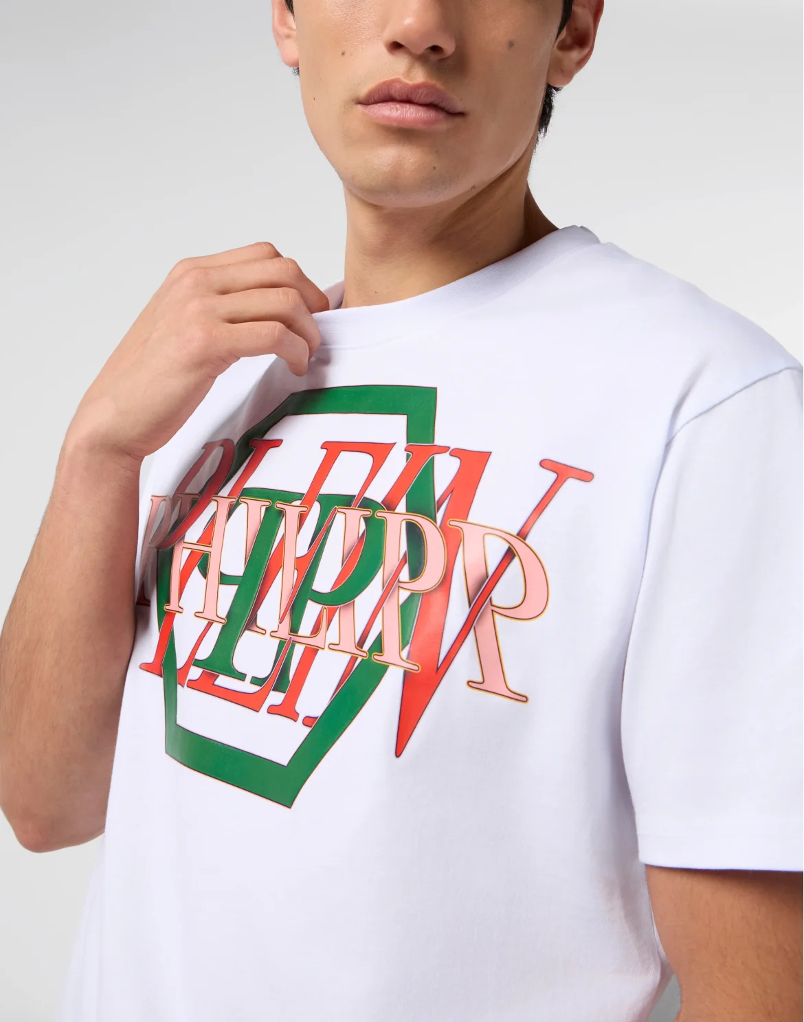 Round Neck T-Shirt Logo Hexagon, цвет: Белый